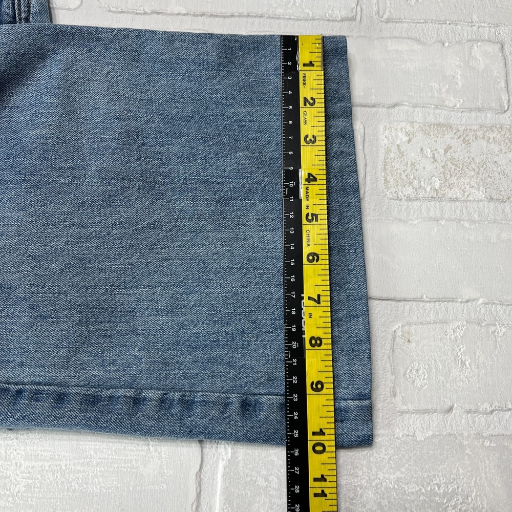 We The Free People Overalls Womens 29 Blue Flare Leg Mid Rise Denim Classic Bibs - Picture 4 of 14